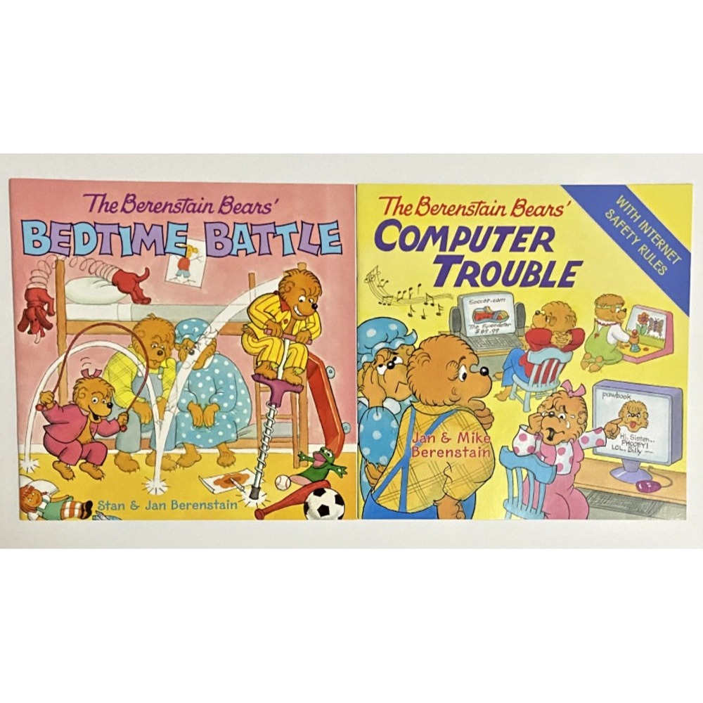 The Berenstain Bears BEDTIME BATTLE &‎ COMPUTER TROUBLE Books